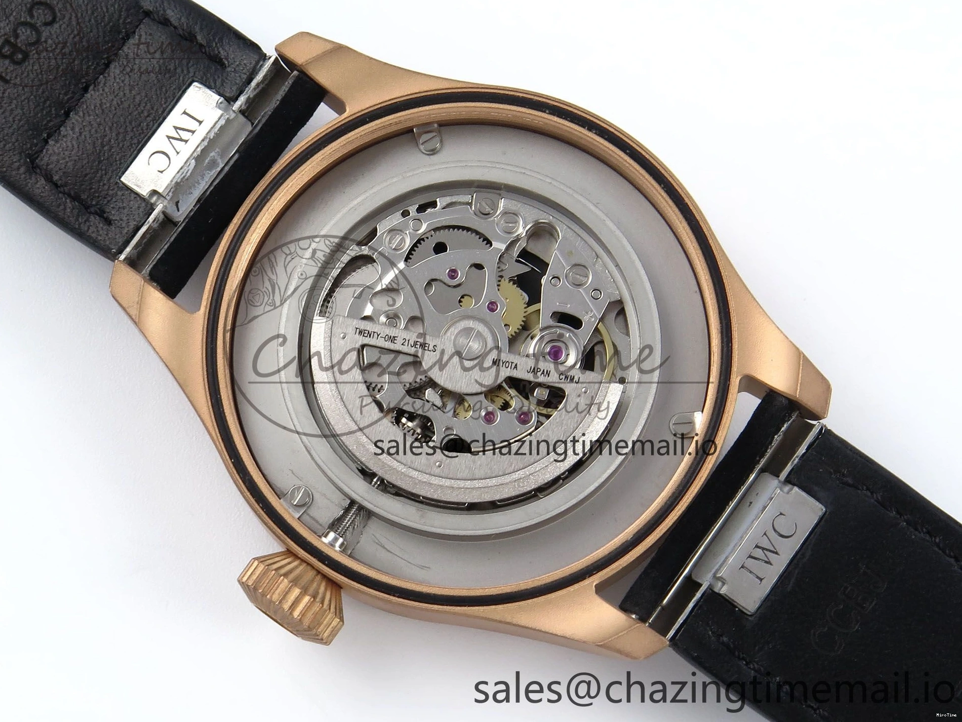 MIROTIME 0124 Affordable Big Pilot IW329703 M+F 1:1 Best Edition Black Dial on Black Nylon Strap MY 7004